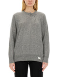 Burberry Women Cashmere Sweater With Kilt Pin