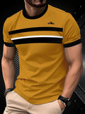 Fashionable 3D Letter-Print Mens Casual T-Shirt
