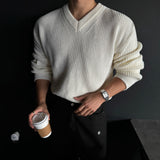 Mens AutumnWinter Loose-Knit Bottoming Sweater