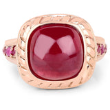 9.14 Carat Glass Filled Ruby and Ruby .925 Sterling Silver Ring