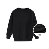Childrens Fleece-lined White Sweater Mid-length For Fall And Winter
