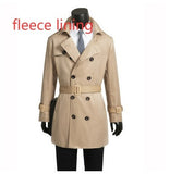 Trench Coat Slim-Fit Plus-Size British Style Mens Wear For Spring And Autumn Business Casual