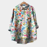 Womens Casual Long-sleeve Shirt Top