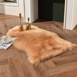 duduta Navy Blue Faux Sheepskin Throw Rug 2x3 ft, Fluffy Shag Fur Chair Cover Small Bedside Dorm Rug Non Slip Machine Washable