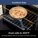 Ninja Ceramic Cookware Set, Extended Life 11-Piece Kitchen Cookware Sets with Comfort Grip, Nonstick Fry Pans, Pots, PTFE Free, Oven & Dishwasher Safe, Stovetop Compatible, Navy Blue, CW49011