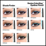 Revlon ColorStay Pencil Waterproof Eyeliner, Smudge-Proof, Eye Makeup with Built-In Sharpener, 202 Black Brown, 0.01 oz
