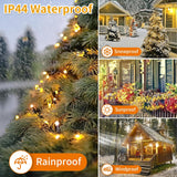 RPGT Christmas Light 1000 LEDs 336ft Green Cable Wire Fairy String Tree Twinkle Lights Plug in 12 Modes for, Outdoor, Garden, Wedding, Christmas Party, Home Decoration (Warm White)