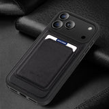 Leather Magnetic Card Holder Phone Case Compatible With The 17 Pro Max