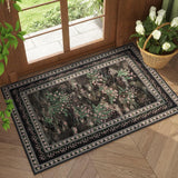 Rugcomf 2x6 Runner Rug Impressionist-Style Vintage Kitchen Rugs Non Slip Washable Soft Carpet Runner for Kitchen Laundry Bedroom Bathroom, Blue