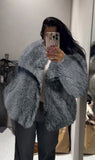 Winter Plush Coat Fashion Warm Thicken Fluffy Lapel Jacket Outwear Casual Long Sleeve Tops Womens Clothing