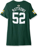 NFL Girls Clay Matthews Green Bay Packers Main Stripes V-Neck, Large/ 14