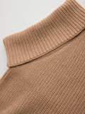 CIDER Cropped Sweaters for Women Turtleneck Sweater Long Sleeve Ribbed Knit Lantern Sleeve Pullover Fall Outfits