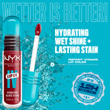 NYX PROFESSIONAL MAKEUP Lip IV Hydrating Glossy Lip Stain with 12HR Hydration - Drippin In Rose (Pink)