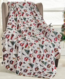 Decor&More Happy Holidays Microplush Throw Blanket (50" x 60") - Christmas Time
