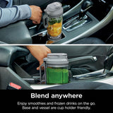 Ninja Blast Max, Portable Blender + Twist & Go, Personal Smoothie, Blend, Ice Crush, 3 Programs, Cordless, 22 oz removable Vessel, Dishwasher Safe, Leakproof, Silver, BC251SL
