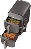 Ninja Air Fryer, 10QT DoubleStack XL 2-Basket, Compact Design, Cooks 5lb Whole Chicken, Feeds Up to 8 People, 6-in-1 Air Fryer, Roast, Bake & More, Easy to Clean, Dishwasher Safe Parts, Grey, SL401