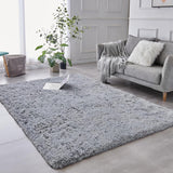 TABAYON Shaggy Navy Blue Rug, 2x3 Area Rugs for Living Room, Anti-Skid Extra Comfy Fluffy Floor Carpet for Indoor Home Decorative