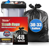 10 Gallon 200 Counts Extra Strong Trash Bags Tall Kitchen Garbage Bags by Teivio, 9 Gallon 10 Gallon,Bathroom Trash Can Bin Liners, Intended for Home,Plastic Bags for office kitchen Garden,Black