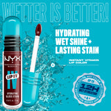 NYX PROFESSIONAL MAKEUP Lip IV Hydrating Glossy Lip Stain with 12HR Hydration - Drippin In Rose (Pink)