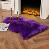 duduta White Faux Sheepskin Throw Rug 2x3 ft, Fluffy Shag Fur Chair Cover Small Bedside Dorm Rug Non Slip Washable