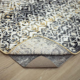 Mohawk Home 8' x 10' Non Slip Grip Rug Pad 1/4" Thick Dual Surface Felt Cushion + Rubber Gripper - Safe for All Floors