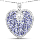 6.17 Carat Genuine Tanzanite .925 Sterling Silver Pendant