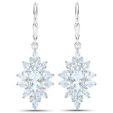 19.18 Carat Genuine Blue Topaz .925 Sterling Silver 3 Piece Jewelry Set (Ring, Earrings, and Pendant w/ Chain)