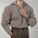 Mens Pullover Hoodie Wool Sweater Coat