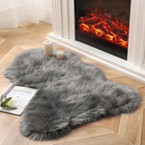 Ashler Faux Fur Rug, Fluffy White Small Sheepskin Rug, Ultra Soft 2x3 Ft Mat, Machine Washable Shag Mats, Nursery Throw for Bed, Living, Kids Room