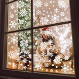 116PCS Christmas Decorations, 9 Sheets Christmas Window Clings, Snowflake Window Clings Decals, Double Sided Xmas Snowflake Decal Stickers for Winter Holiday Home Indoor Decorations Decor Supplies