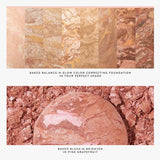 LAURA GELLER NEW YORK Baked Balance-N-Glow Illuminating Powder Foundation, Medium + Retractable Kabuki Brush + Baked Blush-N-Brighten, Pink Grapefruit