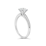 14K White Gold 1.0 Cttw Round Lab Grown Diamond 4 Prong Solitaire Engagement Ring (F-G Color, VS2-SI1 Clarity) - Ring Size 7