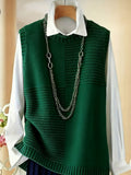 Womens Elegant Sleeveless Knitted Vest Top