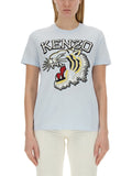 Kenzo Women T-Shirt With Tiger Embroidery