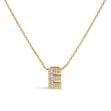 10K White Gold Diamond Accent "A" Initial Bubble Pendant Necklace