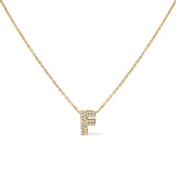 10K White Gold Diamond Accent "A" Initial Bubble Pendant Necklace