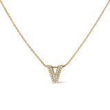 10K White Gold Diamond Accent "A" Initial Bubble Pendant Necklace