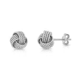 925 Silver Love Nut Stud Earrings