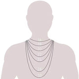 925 Solid Italian Silver Round Box Necklace
