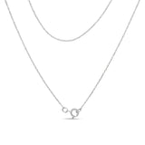 .925 Sterling Silver 1/4 Cttw Diamond Lock Pendant Necklace with Paperclip Chain (H-I Color, SI2-I1 Clarity)