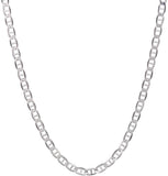 925 Sterling Silver 2mm Marina Link Chain Necklace