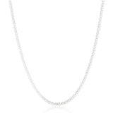 925 Sterling Silver 2mm Marina Link Chain Necklace