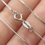 925 Sterling Silver Box Chain Necklace