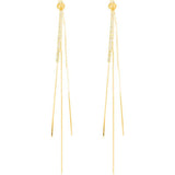 925 Sterling Silver Dangle Chain Tassel Earrings