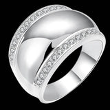 925 Sterling Silver Invisible Setting CZ AAAA Crystal Wedding Ring