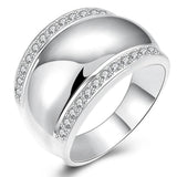 925 Sterling Silver Invisible Setting CZ AAAA Crystal Wedding Ring