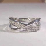 925 Sterling Silver Vintage Crystal Rings
