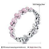 925 Sterling Silver Women Ring Romantic Plum Ring