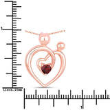 0.32 Carat Genuine Garnet .925 Sterling Silver Pendant