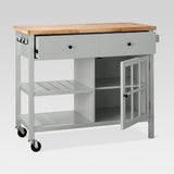 Threshold Windham Wood Top Kitchen Island